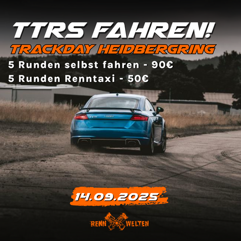 Audi TT RS fahren im Rahmen vom Trackday am Heidbergring