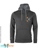 RennWelten hoodie / hooded sweatshirt - logo grey/multicolored rotated
