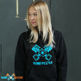 RennWelten Hoodie - Logo schwarz+petrol - RW Edition V0Y20