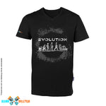 RennWelten T-Shirt mit V-Ausschnitt – Die Evolution des Menschen